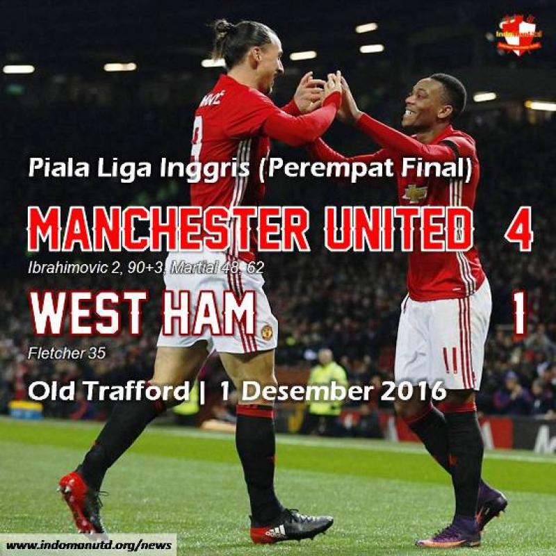 Review: Piala Liga - Manchester United 4-1 West Ham